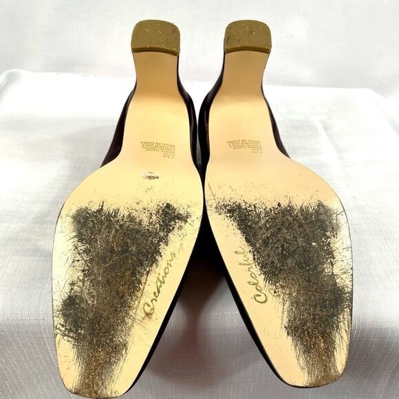 BLACK SATIN COLORFUL REFLECTIONS 3” HEEL SIZE 7.5B - Picture 5 of 5